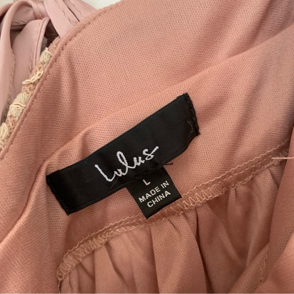 Lulu's Stolen Moments Dusty Pink Lace Split Maxi Dress - Picture 5 of 6